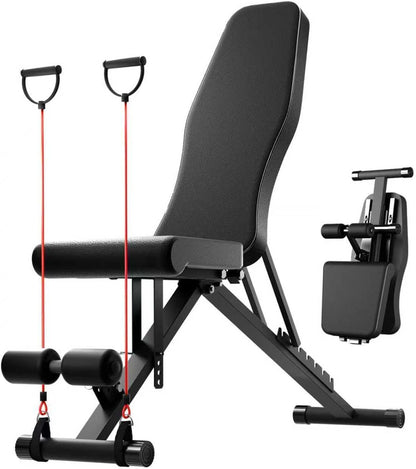 2026 1000LBS Adjustable Weight Bench, Multi-Functional Incline Decline Flat Bench Press, Foldable Full Body Dumbbell Workout Bench for Home Gym Weight Training, Sit Ups, Space-Saving Fitness Equipment