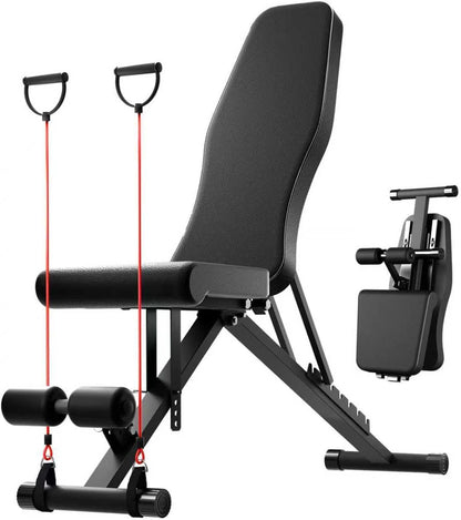 2026 1000LBS Adjustable Weight Bench, Multi-Functional Incline Decline Flat Bench Press, Foldable Full Body Dumbbell Workout Bench for Home Gym Weight Training, Sit Ups, Space-Saving Fitness Equipment